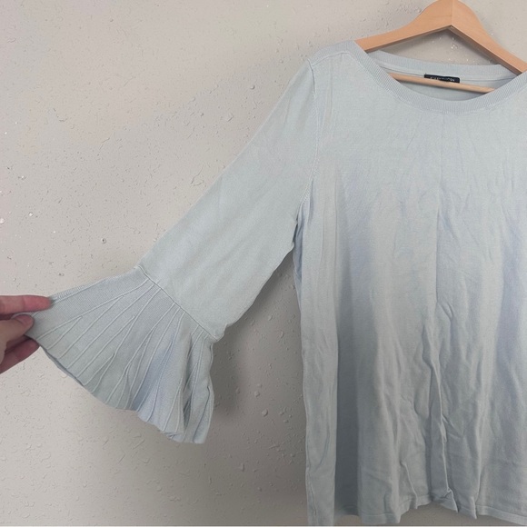 41 Hawthorne Light Blue Top Blouse with Flared Sleeves Casual Stretch Soft XXL - Picture 3 of 5